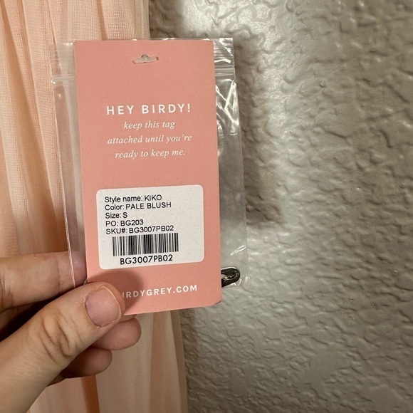 NWT Birdy Grey Kiko Dress in Mesh Pale Blush - Picture 5 of 5